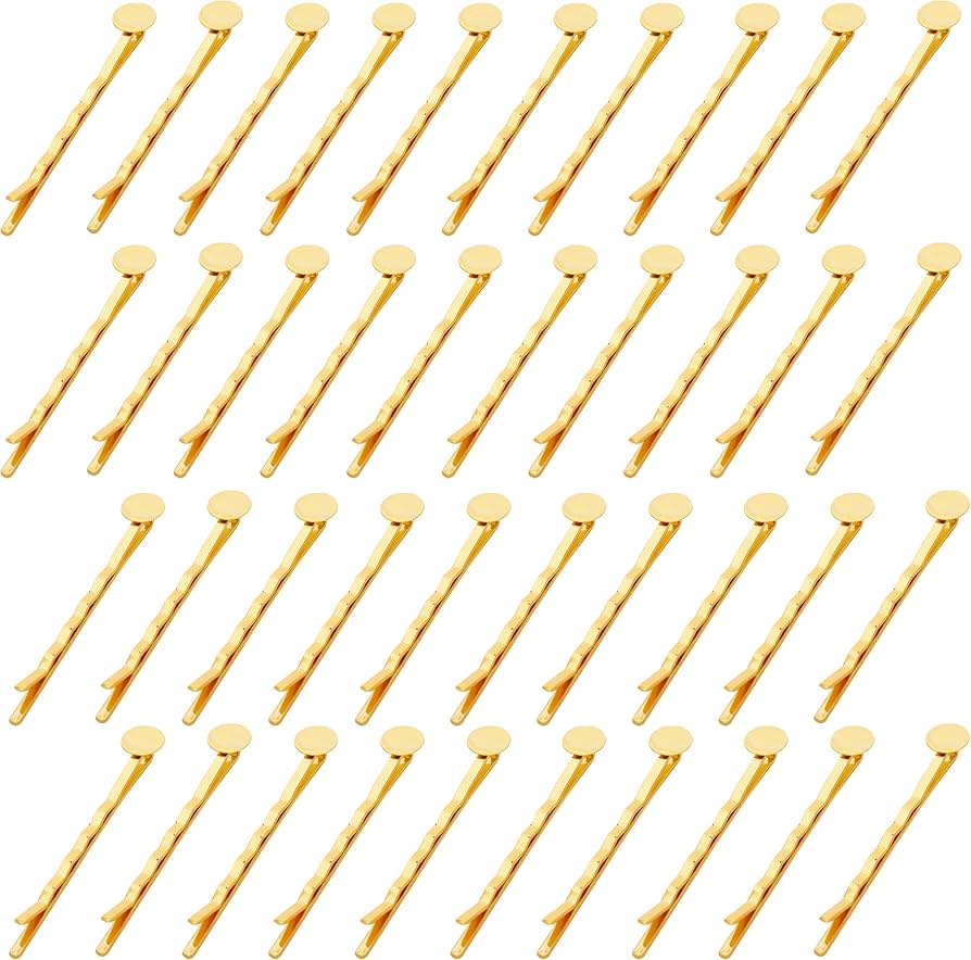 Amazon.co.jp: パーツヘアピン 40個 ハンドメイド用 丸型 台座ヘアピン